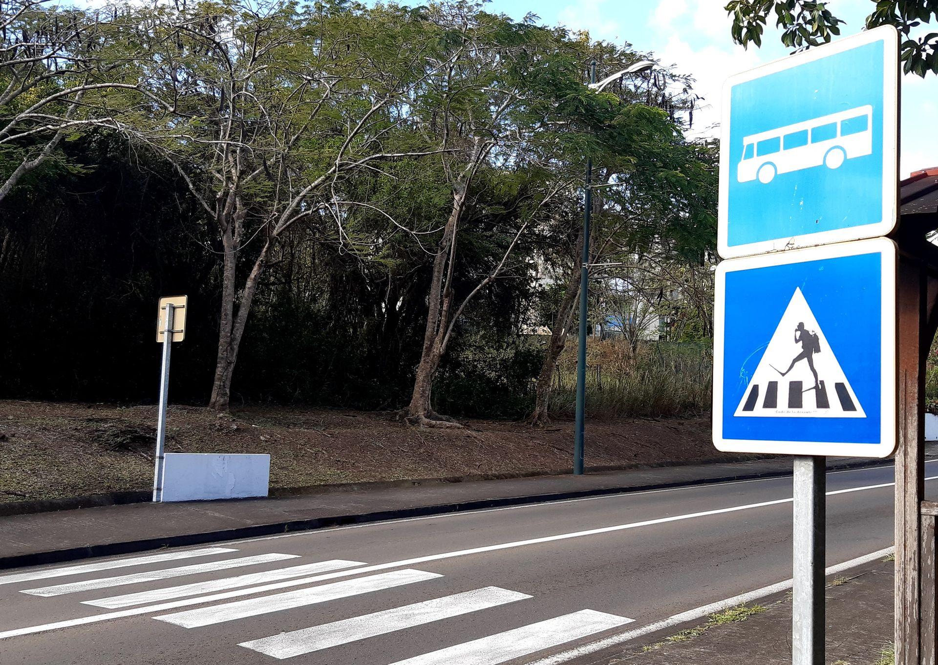 panneau de signalisation détourné, route, plongeurs 